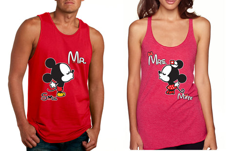 Mr soul Mrs mate kiss couples tanktops Valentines day - ALLNTRENDSHOP - 1