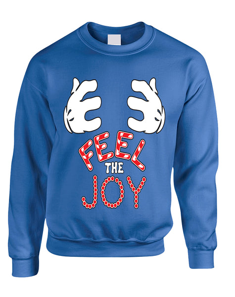 Adult Sweatshirt Feel The Joy Cute Christmas Gift Holiday Top