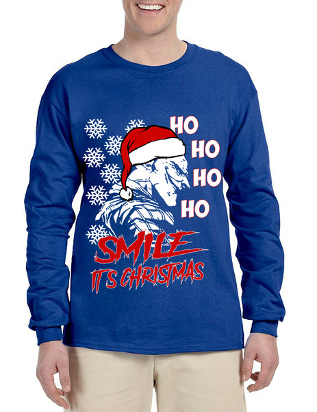 Men's Long Sleeve Christmas Joker Smile Its Christmas Ugly Gift