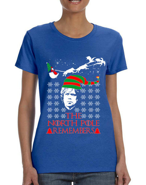 Women's T Shirt The North Pole Remembers Ugly Xmas Shirt Gift