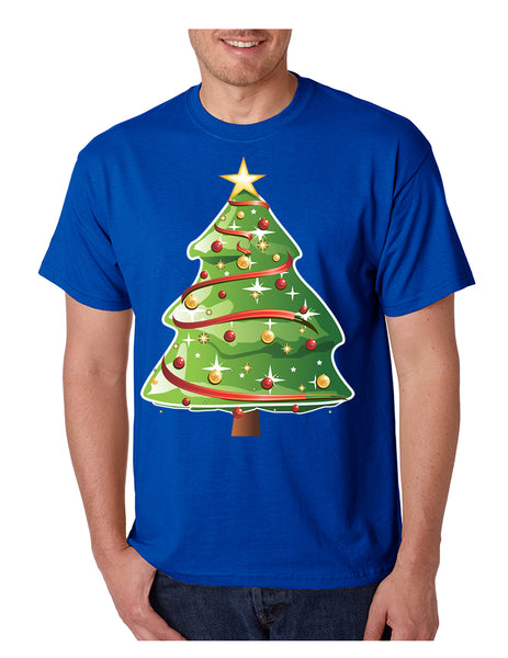 Men's T Shirt Christmas Tree Cute Holiday Gift Trendy Ugly Tee