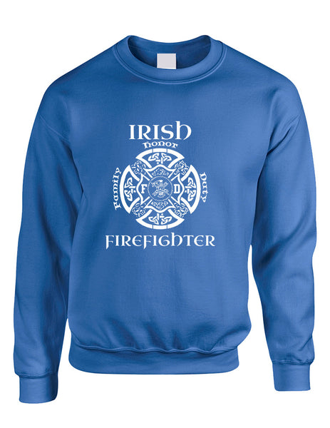 Adult Sweatshirt Irish Firefighter St Patrick's Top Irish Party - ALLNTRENDSHOP - 4