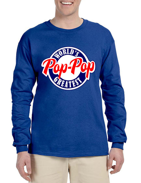 Men's Long Sleeve World's Greatest Pop Pop Love Family Top