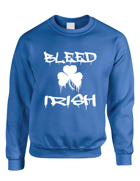 Adult Sweatshirt Bleed Irish St Patrick's Day Party Irish Top - ALLNTRENDSHOP - 3