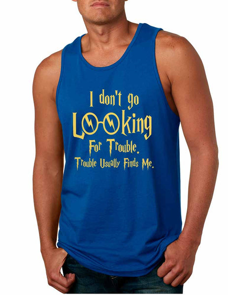 Men's Tank Top I Don't Go Looking For Trouble Finds Me - ALLNTRENDSHOP - 6