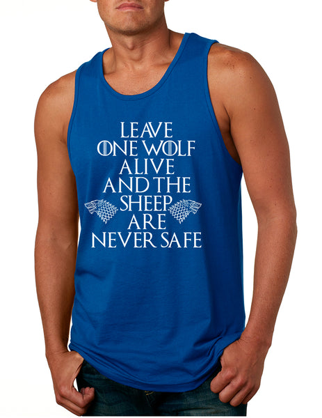 Men's Tank Top Leave One Wolf Alive Sheep Are Never Safe