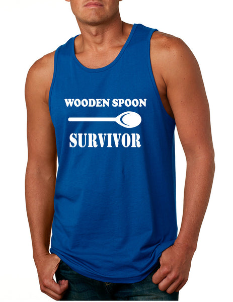 Men's Tank Top Wooden Spoon Survivor Funny Text Humor Top