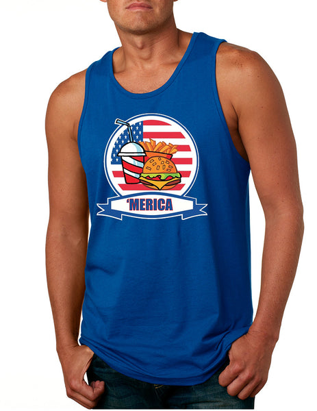 Men's Tank Top Fast Food 'merica Love America USA Top