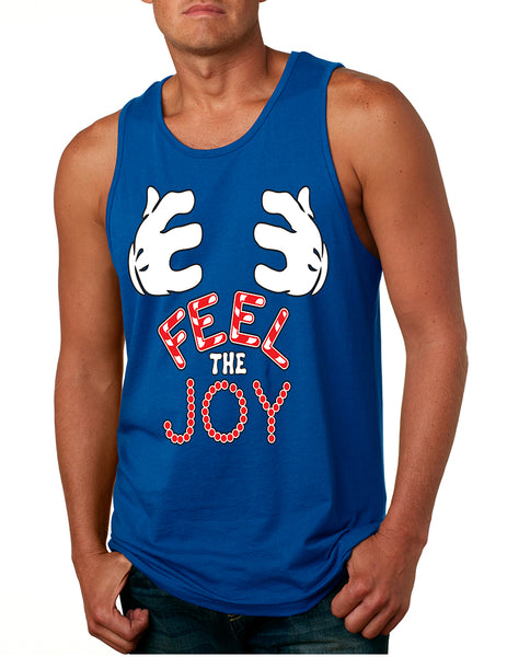 Men's Tank Top Feel The Joy Cute Xmas Shirt Trendy Holiday Gift