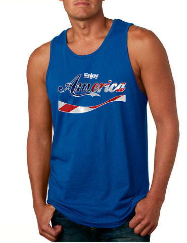 Men's Tank Top Enjoy America 4th Of July Top Love USA