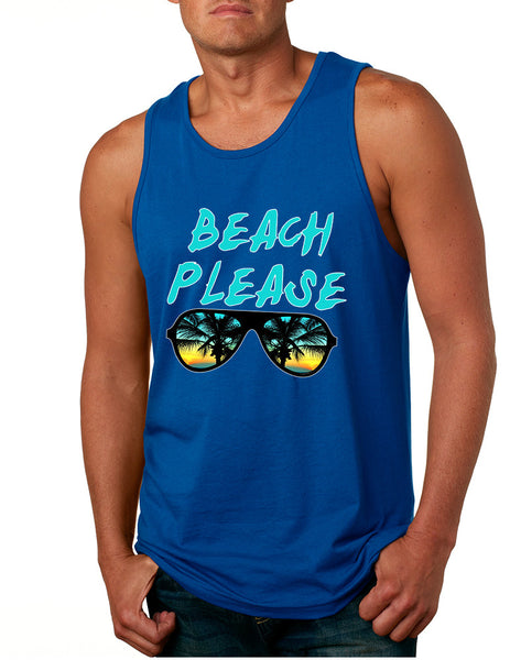 Men's Tank Top Beach Please Love Summer Vacation Beachwear