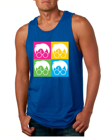 Men's Tank Top 4 Faces Harry Glasses Scar Cool Popular Top - ALLNTRENDSHOP - 1