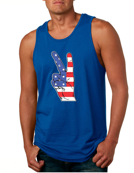 Men's Tank Top American Flag Hand 4th Of July Party Top