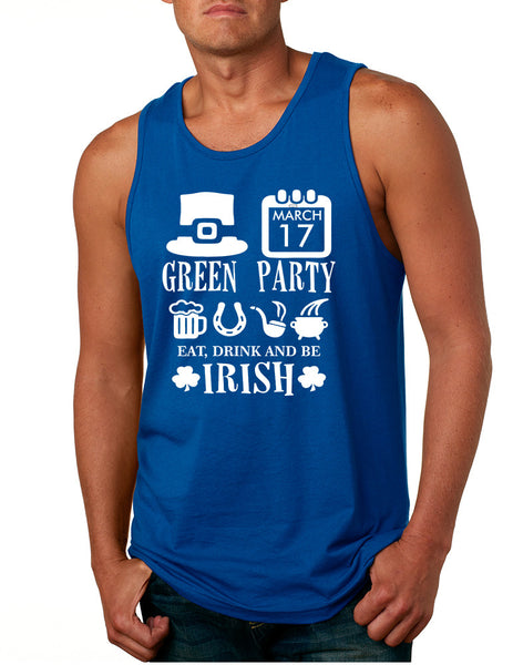 Men's Tank Top Green Party St Patrick's Day Shirt Drunk Top