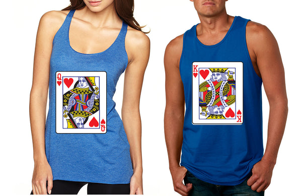 King and Queen matching couples Valentines day tanktop - ALLNTRENDSHOP - 3