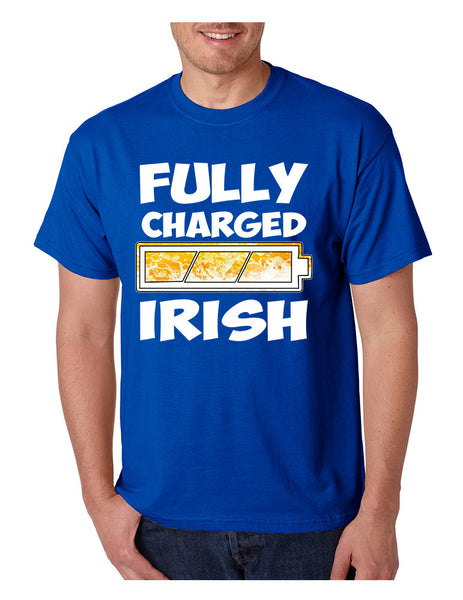 Men's T Shirt Fully Charged Irish St Patrick's Day Tee Shirt - ALLNTRENDSHOP - 4
