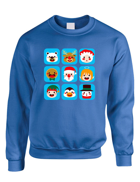 Adult Crewneck Christmas Icons Ugly Xmas Symbols Sweater - ALLNTRENDSHOP - 4