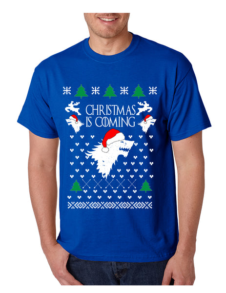 Men's T Shirt Christmas Is Coming House Stark Ugly Xmas Tee