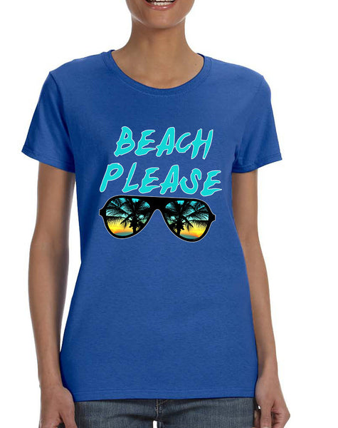 Women's T Shirt Beach Please Summer Vacation Beachwear