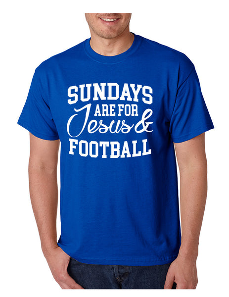Men's T Shirt Sundays Are For Jesus And Football Humor Tee
