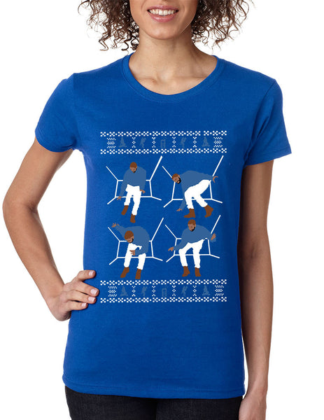 Women's T Shirt 4 1-800 Hotline Bling Ugly Xmas Sweater Holiday - ALLNTRENDSHOP - 4