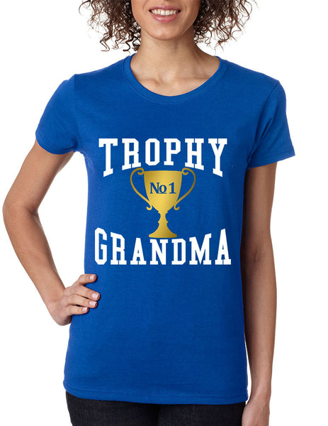 Women's T Shirt Trophy Grandma Cool Xmas Gift Family Love Tee - ALLNTRENDSHOP - 7