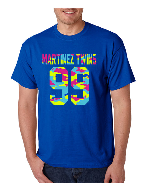 Men's T Shirt Martinez Twins 99 Neon Camo Print Trendy Shirt