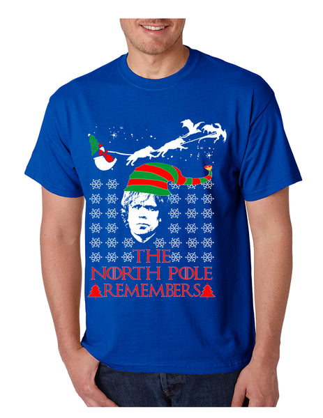 Men's T Shirt The North Pole Remembers Xmas Ugly Shirt Cool Gift