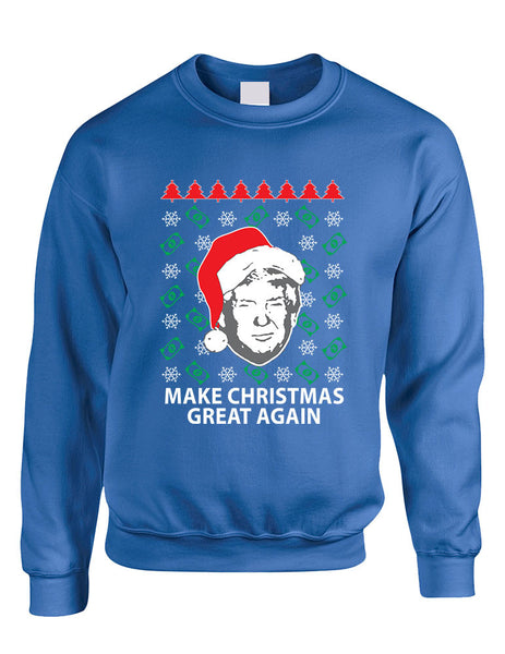 Adult Sweatshirt Donald Trump Make Christmas Great Again Ugly Xmas - ALLNTRENDSHOP - 3