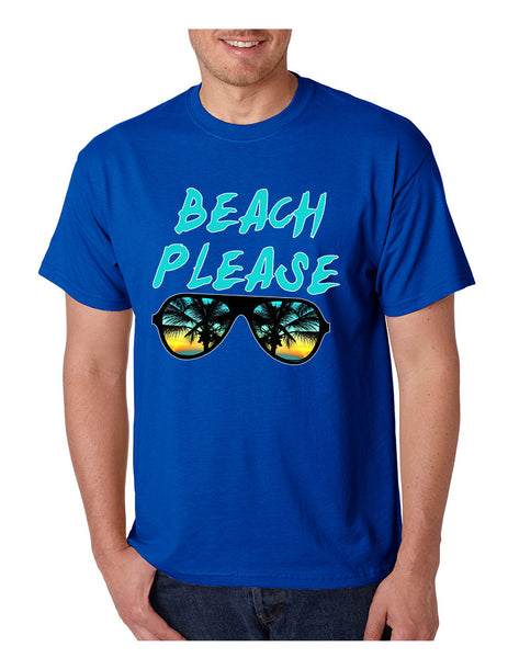 Men's T Shirt Beach Please Love Summer Vacation Beachwear