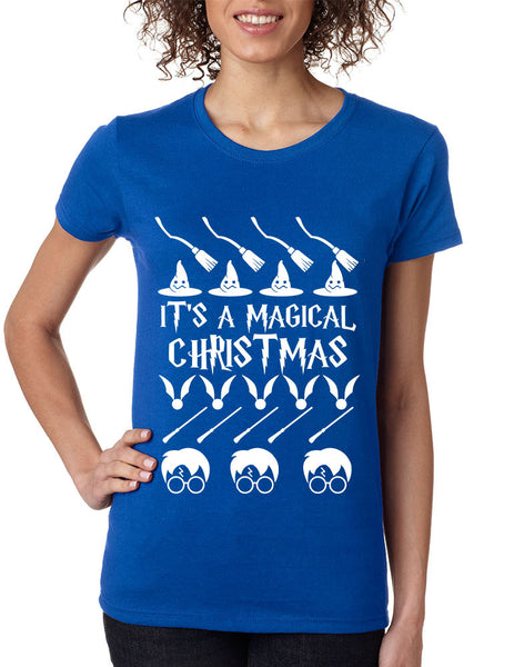 Women's T Shirt It's A Magical Christmas Ugly Christmas Sweater - ALLNTRENDSHOP - 3