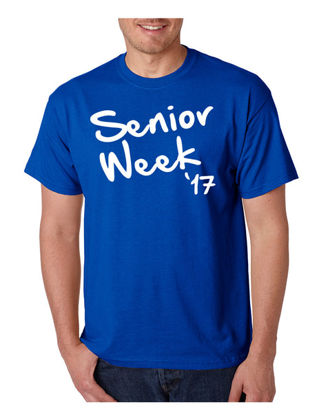Men's T Shirt Senior Week 17 White Class Of 2017 Party Tee