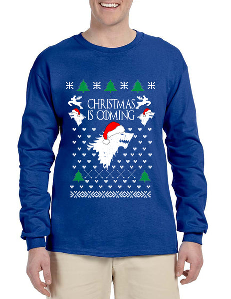 Men's Long Sleeve Christmas Is Coming House Stark Ugly Xmas
