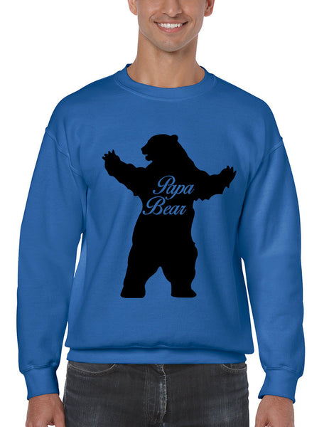 Men's Crewneck Papa Bear Family Top For Dad Father's Day Gift - ALLNTRENDSHOP - 4