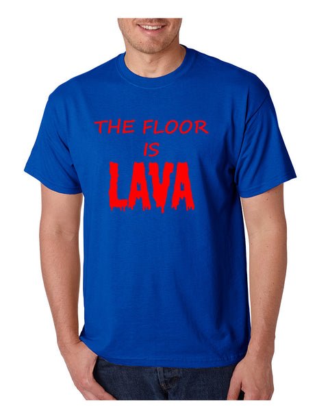 Men's T Shirt The Floor Is Lava Game Red Popular Funny Gym Tee