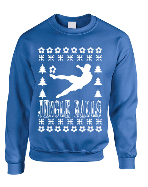 Adult Sweatshirt Jingle Balls Soccer Ugly Xmas Sport Fans Present