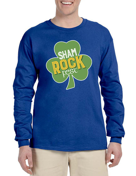 Men's Long Sleeve Shamrock Fest St Patrick's Day Party Top