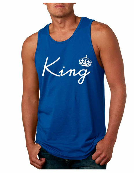 King with crown men jersey tank top - ALLNTRENDSHOP - 5