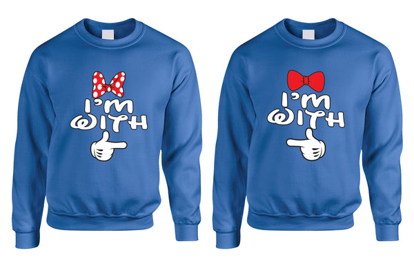 Im with him Im with her couples sweatshirts Vday - ALLNTRENDSHOP - 5