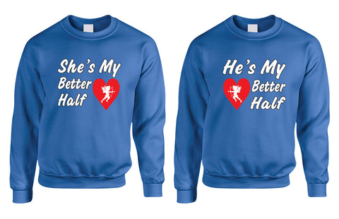 she and hes my better half Couple sweatshirt - ALLNTRENDSHOP - 1