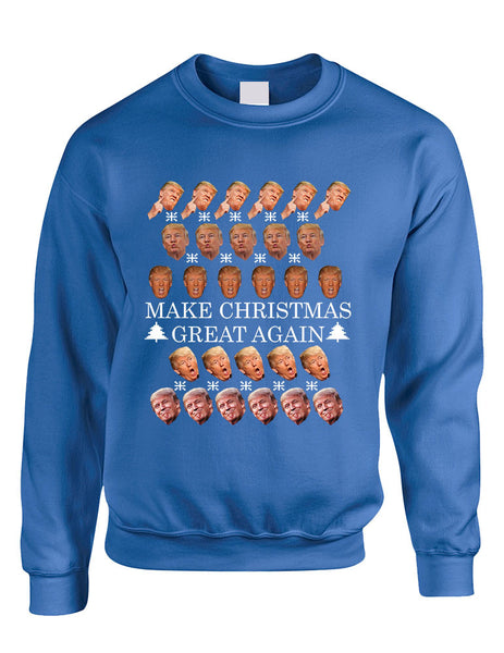 Adult Sweatshirt Make Christmas Great Again Love Trump Ugly Xmas - ALLNTRENDSHOP - 4