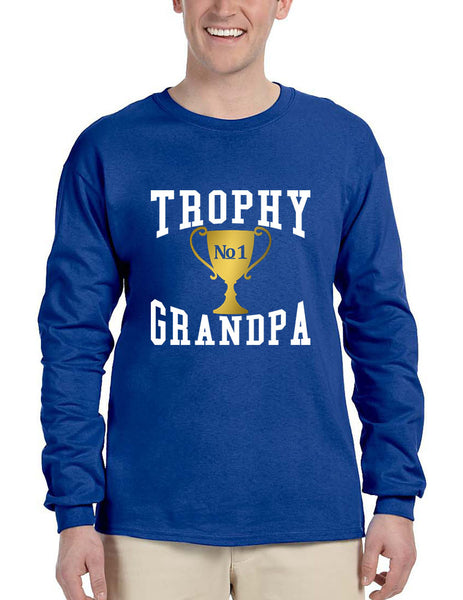Men's Long Sleeve Trophy Grandpa Cool Xmas Love Family Gift Top - ALLNTRENDSHOP - 6