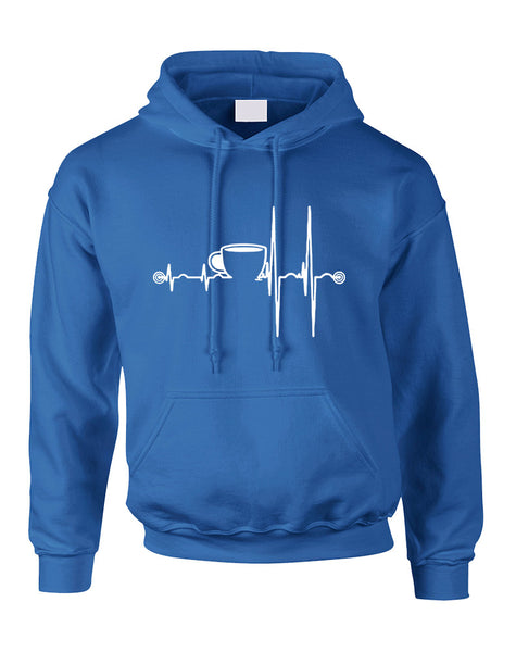 Men's Hoodie Coffee Heartbeat Love Coffee Addict Top