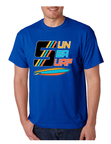 Men's T Shirt Sun Sea Surf Lover Summer Beachwear Outfit