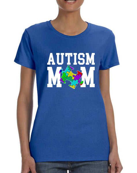 Women's T Shirt Autism Mom Autistic Awareness TShirt