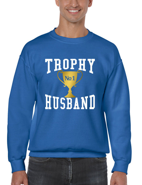 Men's Sweatshirt Trophy Husband Cool Xmas Love Family Gift Top - ALLNTRENDSHOP - 2