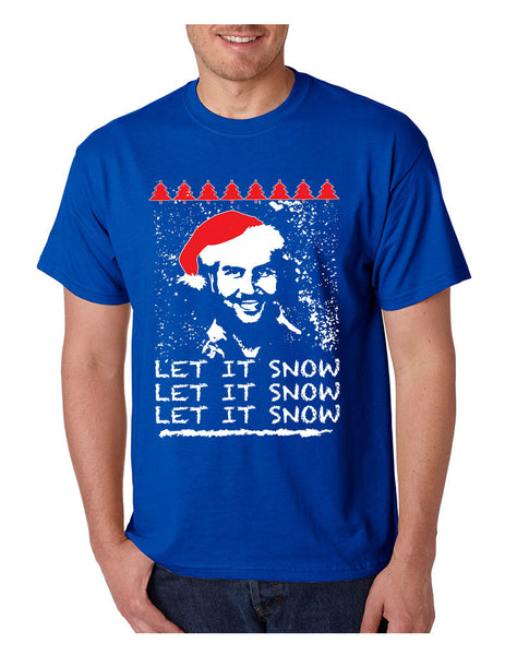 Men's T Shirt Pablo Escobar Snow Ugly Xmas Let It Snow Tee - ALLNTRENDSHOP - 4
