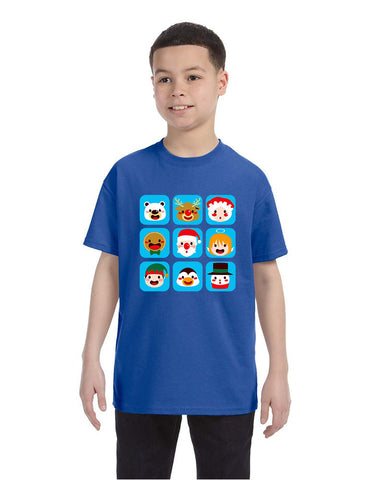 Kids T Shirt Christmas Icons Ugly Holiday Symbols T-Shirt - ALLNTRENDSHOP - 1