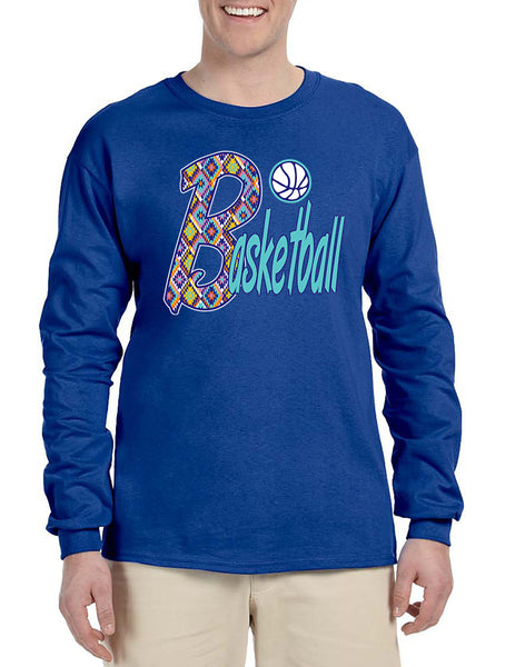 Men's Long Sleeve Basketball Aztec Love Sport Gym Fitness Tee