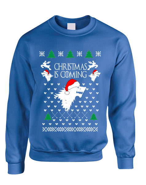 Adult Sweatshirt Christmas Is Coming House Stark Ugly Xmas Gift